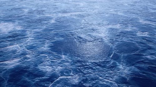 Frozen Expanse Of Ice On A Winter Day In The Arctic