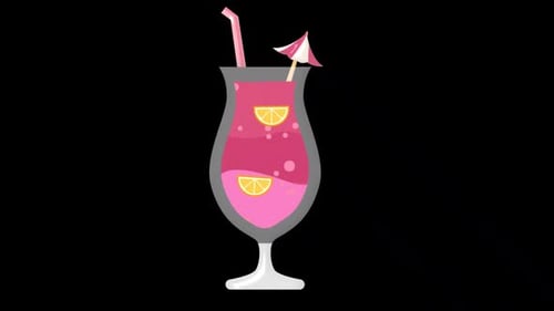 Tasty Summer Cocktail Alpha Channel