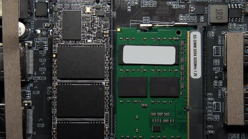 Close Up of a Computer Motherboard