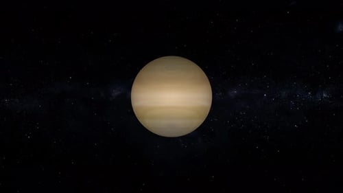 3D Planet Spinning in Starry Outer Space Background