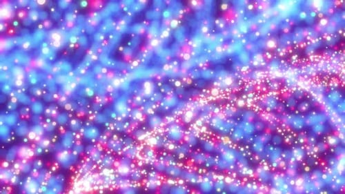 4k Colorful Glow Particles