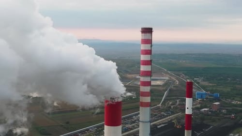 Factory chimneys smoking