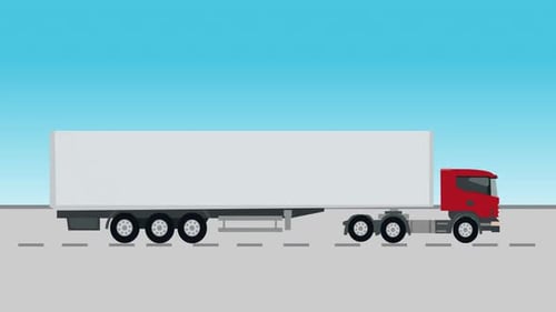 Container Truck on the road