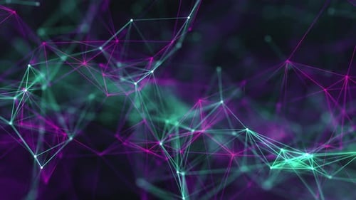 Futuristic Digital Network Connection Abstract Animation Background