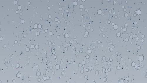 Abstract Geometric Hexagon Network Digital Background Loop