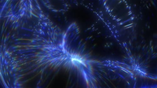 Winter Rainbow Blue Swirls Loop