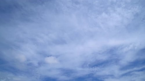 Blue sky with fluffy cloud time lapse on a sunny day 4k footage.