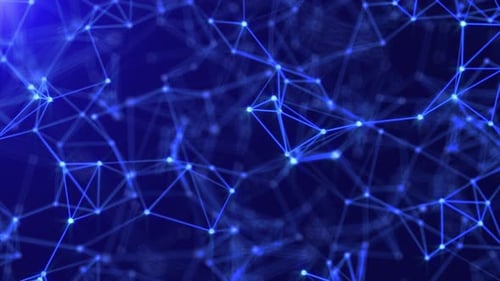 Futuristic Abstract Digital Network Connections Background Loop