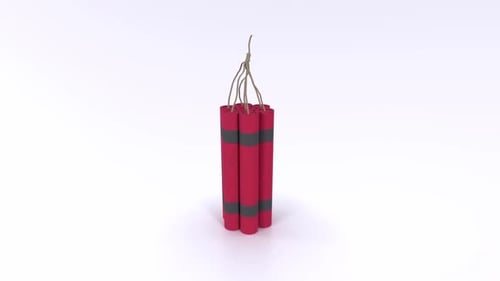 Paquete de cartuchos de dinamita rojos