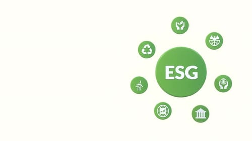 ESG Environmental Social Governance 3D Rotating Icon Animation