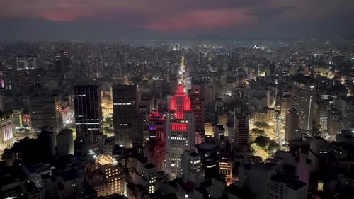 Incrível horizonte de São Paulo no centro de São Paulo, Brasil.