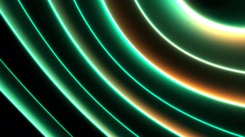 Neon Emerald With Yellow Lines Neon Vj Loop Seamless Background