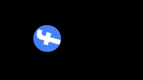 Facebook Logo in Blue Circle