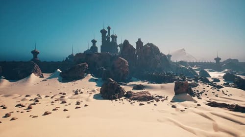 Forgotten Fortress and Missing Observatory on Arid Landscape