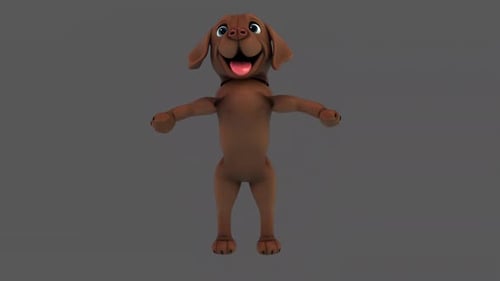 Fun 3D cartoon Labrador retriever (with alpha channel included)