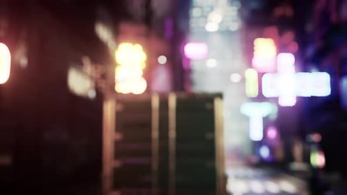 Bokeh City Lights Blurred Background Effect