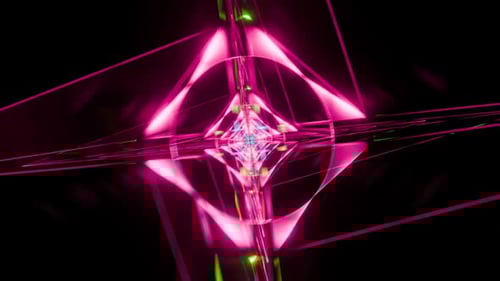 Abstract Neon Sci-Fi Tunnel Loop Background