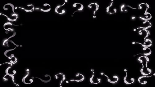 Abstract Glossy Question Mark Animated Frame Loop