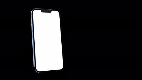 Creative animated smartphone mockup. Template on transparent background. Alpha channel.