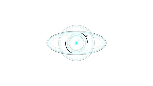 Animated HUD in Alien Style of Circles and Ellipses