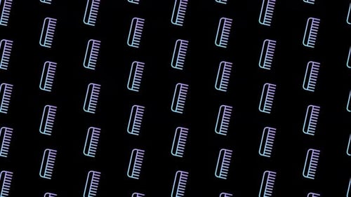 Comb Black Animated Loop Background 4K