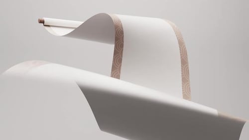 Fluid Paper Scroll Reveal with Decorative Border