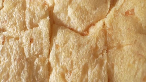 Textured Yellow Food Item Close Up