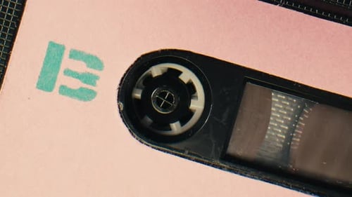 Kassette, tragbares Band, Audio, Musikplayer, Studio, Magnetband, Retro-Design, Rolle auf Rolle