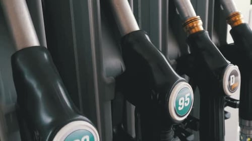 Various Pistols for Fuel at the Gas Station Gas Fuel Pump Nozzle Petrol Station