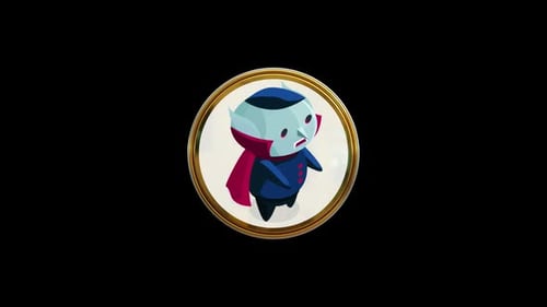 Halloween Vampire Circle Icon Loop Animation