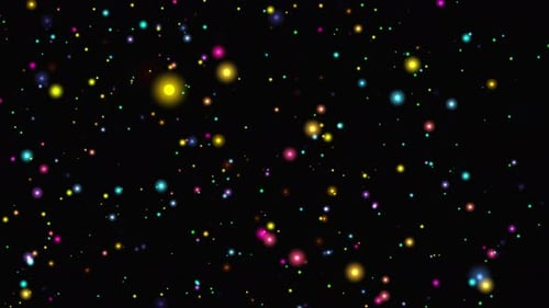 Colorful Glowing Particle Glitter Animation Background Loop V5