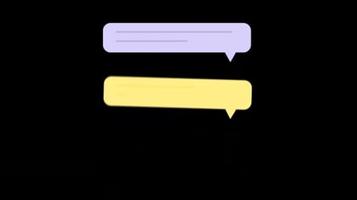 Colorful Chatting Message Elements Alpha Channel