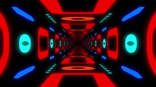 Bunte geometrische Tunnelschleife