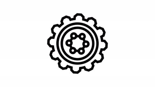 nanotechnology line icon animation