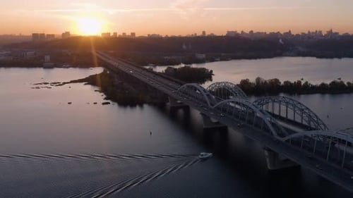Car Traffic on the Bridge Highway Raod