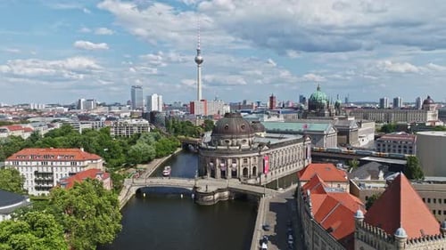 Aerial view of Bode Museum , Berlin , Germany
