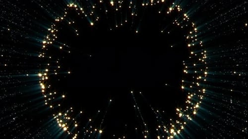 Bright Glowing Circle of Particles Loop 4K