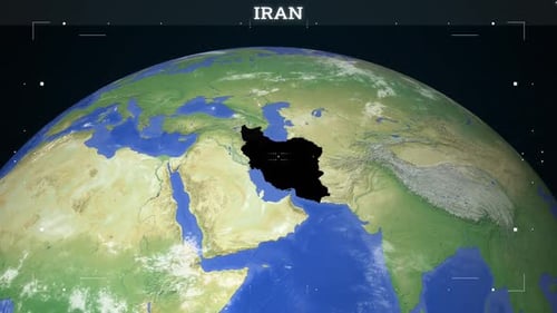 Iran Map From Earth