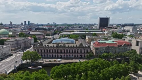 Aerial view of German Historical Museum in Berlin , Germany
