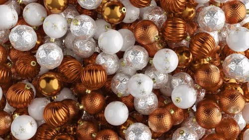 Falling Christmas Ornaments Festive Background