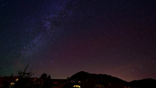 The Starry Sky Illuminated By the Aurora Borealis Breathtaking Night Scenery with the Milky Way