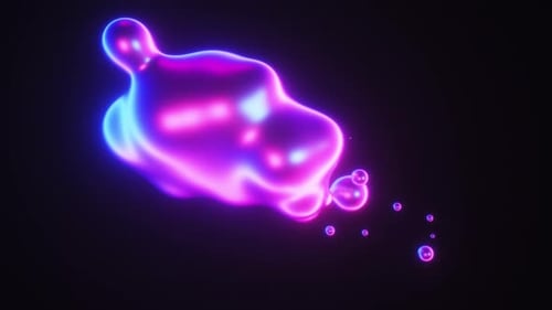 Metaball-Hintergrundschleife in fließender Form mit leuchtendem Farbverlauf