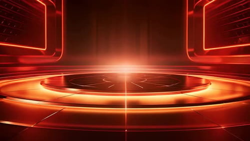 Futuristic Neon Light Stage Studio Background