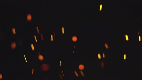 Sparks from a large fire