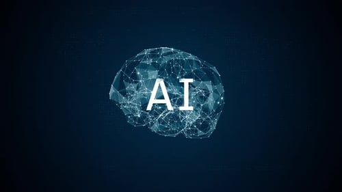 Futuristic AI Brain Network Connection Animation