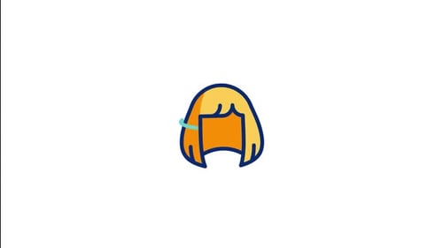 Icono animado de peluca