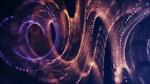 Abstract Digital Particle Wave Background Animation