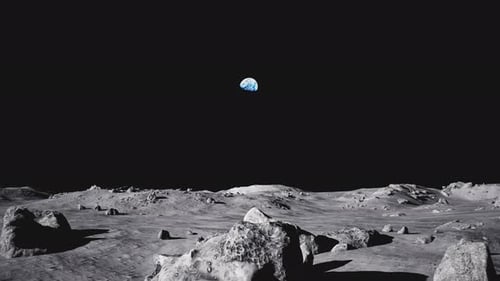 Earth From The Surface Of The Moon