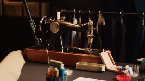 Old School Sewing Machine in Atelier