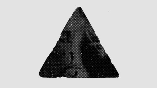 Printed Grunge Triangular Symbol